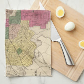  kaart van Baltimore (1873) Theedoek (Quarter Fold)