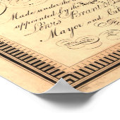  kaart van Baltimore Maryland (1822) Poster (Hoek)