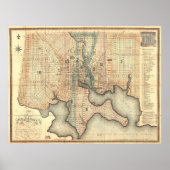  kaart van Baltimore Maryland (1822) Poster (Voorkant)