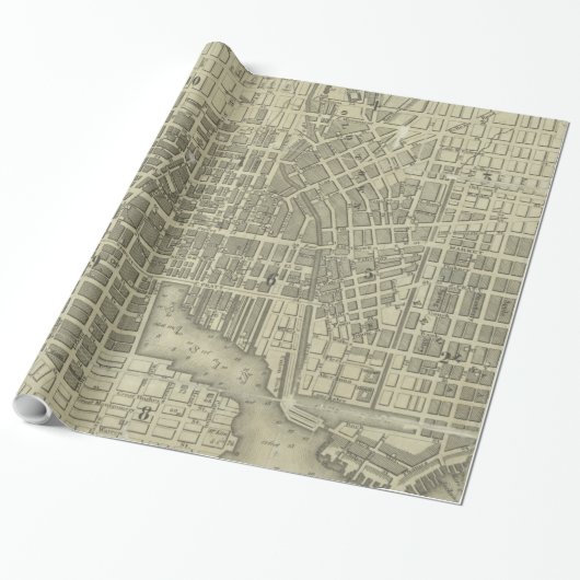 kaart van Baltimore Maryland (1832) Cadeaupapier (Uitgerold)