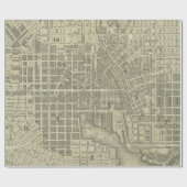 kaart van Baltimore Maryland (1832) Cadeaupapier (Vlak)