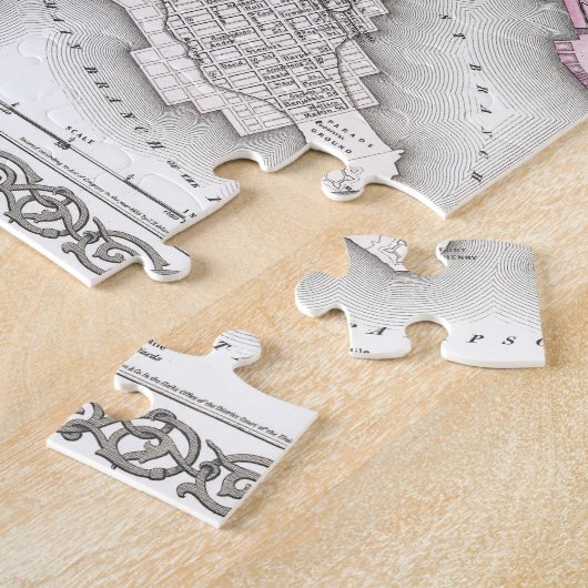 Kaart van Baltimore Maryland Legpuzzel (Zijkant)