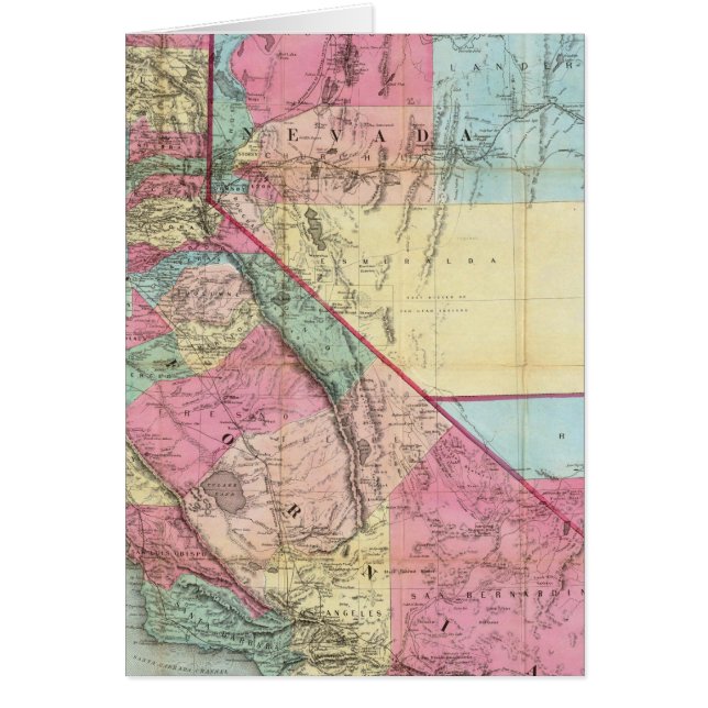 Kaart van Bancroft in Californië, Nevada (Voorkant)