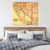 Kaart van Bancroft in Californië, Nevada, Utah Canvas Afdruk (Insitu (Slaapkamer))