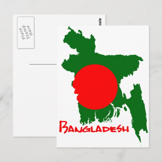 Kaart van Bangladesh (Voorkant / Achterkant)