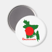 Kaart van Bangladesh Magneet (Voorkant / Achterkant)