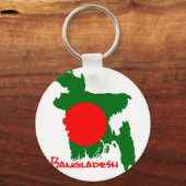 Kaart van Bangladesh Sleutelhanger (Voorkant)