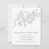 Kaart van Bar Harbor Maine Hunter Green (Voorkant)