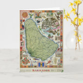  kaart van Barbados (Gele Bloem)