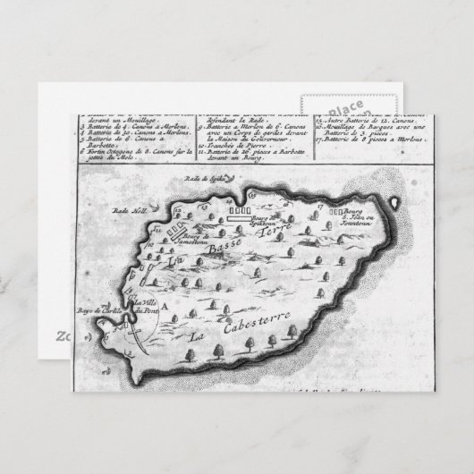 Kaart van Barbados (Voorkant / Achterkant)