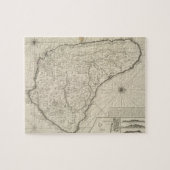  kaart van Barbados (1725) Legpuzzel (Horizontaal)