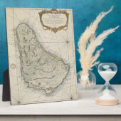  kaart van Barbados (1758) Fotoplaat (Zijkant)