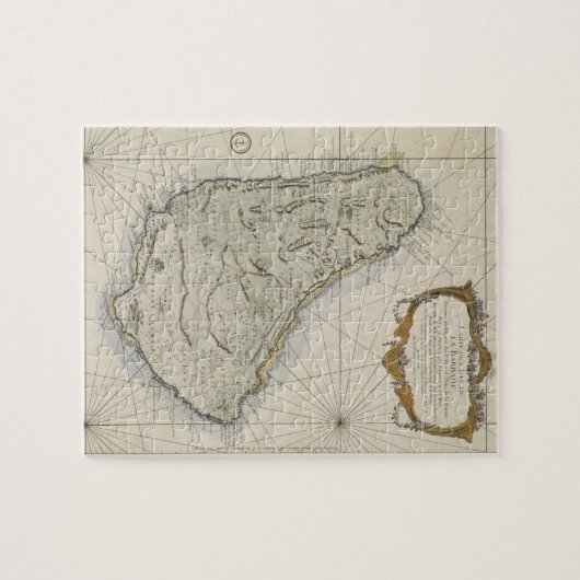  kaart van Barbados (1758) Legpuzzel (Horizontaal)