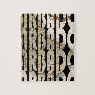 Kaart van Barbados 1758 Legpuzzel