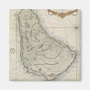 kaart van Barbados (1758) Magneet