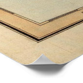 kaart van Barbados (1823) Poster (Hoek)