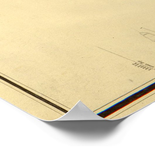  kaart van Barbados (1846) Poster (Hoek)