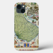kaart van Barbados Case-Mate iPhone Case (Achterkant)