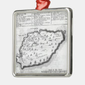 Kaart van Barbados Metalen Ornament (Links)