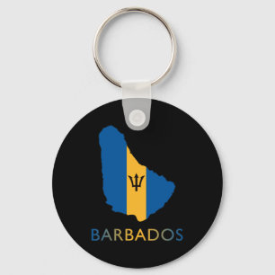 Kaart van Barbados Sleutelhanger