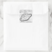 Kaart van Barbados Vierkante Sticker (Tas)