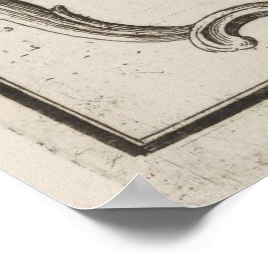  kaart van Barcelona Spanje (1764) Poster (Hoek)