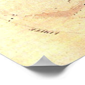  kaart van Barcelona Spanje (1859) Poster (Hoek)