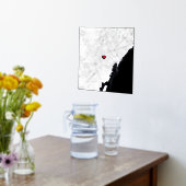 Kaart van Barcelona, Spanje Modern Elegant Classy  Folie Afdrukken (Laag (Keuken))