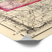 Kaart van Barry County, Michigan Poster (Hoek)