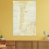 kaart van Bayonne NJ (1912) Canvas Afdruk (Insitu (Woonkamer))