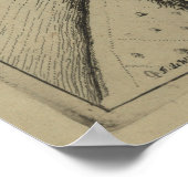 kaart van Bazel Zwitserland (1657) Poster (Hoek)