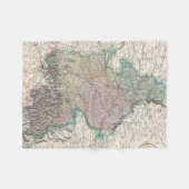  kaart van Beieren Duitsland (1799) Fleece Deken (Voorkant (Horizontaal))