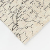  kaart van Beieren Duitsland (1799) Fleece Deken (Hoek)