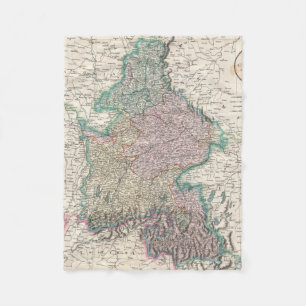  kaart van Beieren Duitsland (1799) Fleece Deken