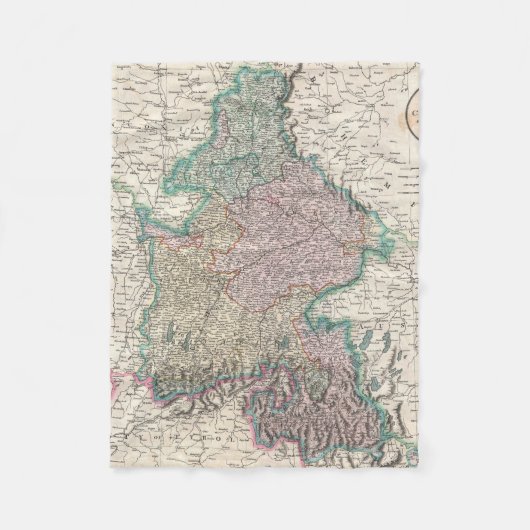  kaart van Beieren Duitsland (1799) Fleece Deken (Voorkant)