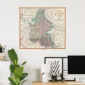  kaart van Beieren Duitsland (1799) Poster (Thuiskantoor)