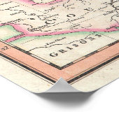  kaart van Beieren Duitsland (1799) Poster (Hoek)