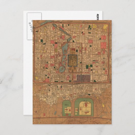  kaart van Beijing China (1914) (Voorkant / Achterkant)