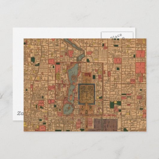  kaart van Beijing China (1914) (Voorkant / Achterkant)