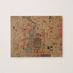  kaart van Beijing China (1914) Legpuzzel