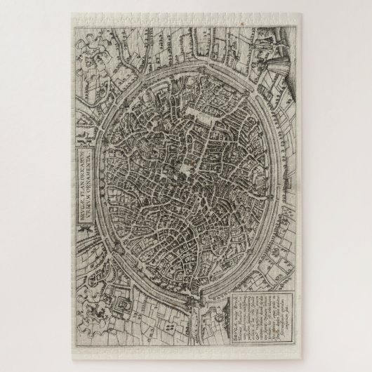  kaart van België (1612) Legpuzzel (Verticaal)