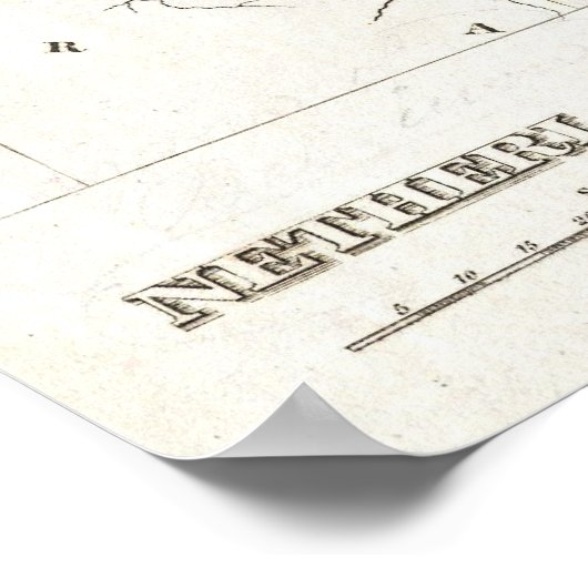  kaart van België (1827) Poster (Hoek)