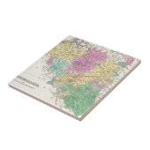  kaart van België (1827) Tegeltje (Zijkant)