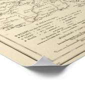 Kaart van België en Luxemburg Poster (Hoek)