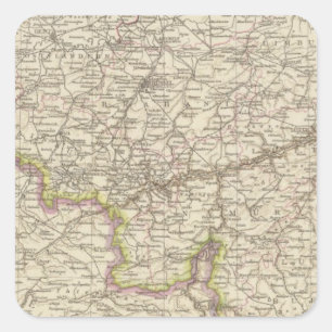 Kaart van België en Luxemburg Vierkante Sticker