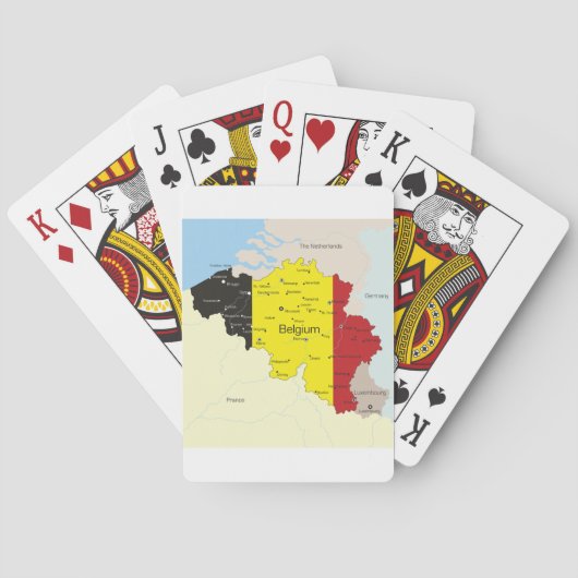 Kaart van België Speelkaarten (Achterkant)