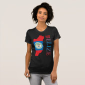 Kaart van Belize T-shirt (Voorkant volledig)