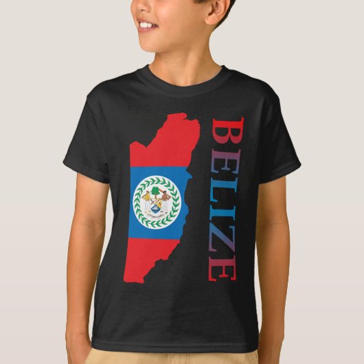 Kaart van Belize T-shirt (Voorkant)
