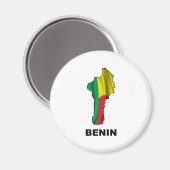 Kaart van Benin Magneet (Voorkant / Achterkant)