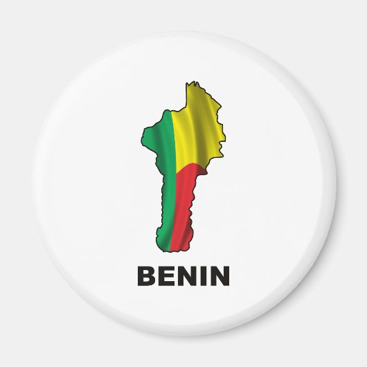 Kaart van Benin Magneet (Voorkant)